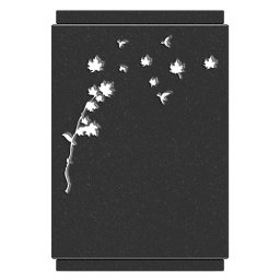 Grote Noir Marlin Dierenurn, Wit Herfst Motief (3.25 liter)
