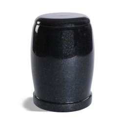 Ovale Granieten Dieren Urn Marlin-Zwart (3.5 liter)