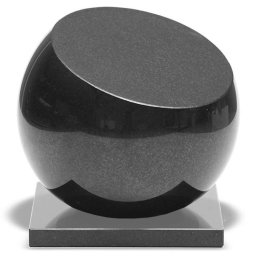 Kleine Afgevlakte Bol-Dieren Urn, Marlin Sokkel (0.9 liter)