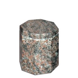 Granieten Mini Dieren Urn, Achtkantig met Dito Deksel - Himalaya-Blue (0.1 liter)
