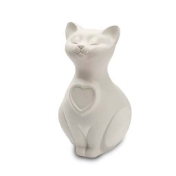Katten urn of Asbeeld Kat Hartje Wit (0.8 liter)