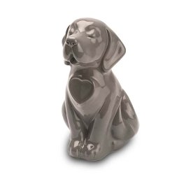 Honden urn of Asbeeld Hond Hartje Antraciet (0.8 liter)
