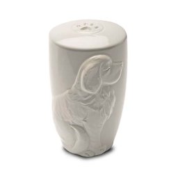 Veelkleurige Dieren Urn Zittende Hond met Pootafdruk (1.2 liter)