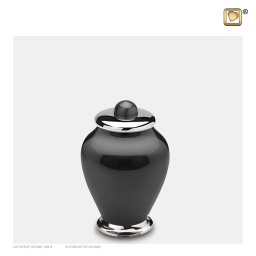 LoveUrns Mini Dieren Urn Zwart-Zilver (0.075 liter)