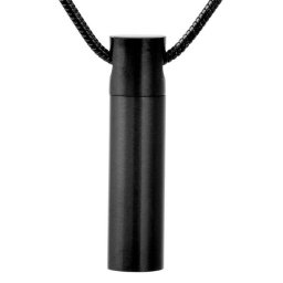 Assieraad Rond Buisje Inktzwart, inclusief Zwart Collier