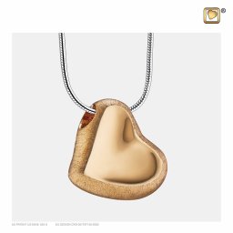 Ashanger Hart Bicolor Verguld Zilver, inclusief Design Slangencollier