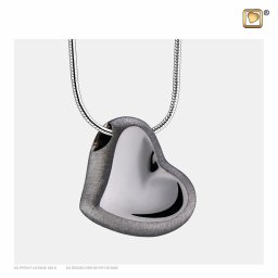 Ashanger Hart Bicolor Rookzilver, inclusief Design Slangencollier