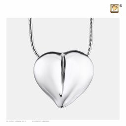 Ashanger LoveHearts Hart Zilver, inclusief Design Slangencollier