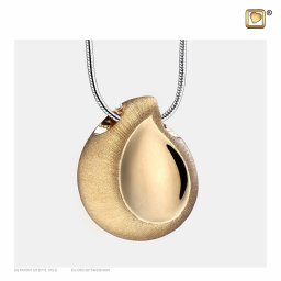 Ashanger Teardrop Bicolor Verguld Zilver, inclusief Design Slangencollier