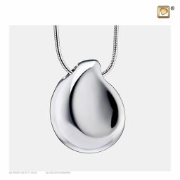 Ashanger Teardrop Glimmend Zilver, inclusief Design Slangencollier