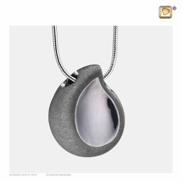 Ashanger Teardrop Bicolor Rookzilver, inclusief Design Slangencollier