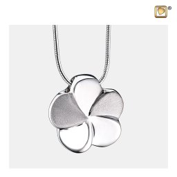 Ashanger Bloem Bicolor Zilver, inclusief Design Slangencollier