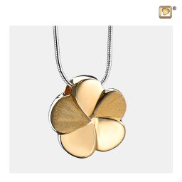 Ashanger Bloem Bicolor Verguld Zilver, inclusief Design Slangencollier