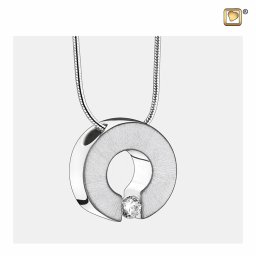 Ashanger Omega Bicolor Zilver Zirkonia, inclusief Design Slangencollier
