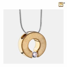 Ashanger Omega Bicolor Verguld Zilver Zirkonia, inclusief Slangencollier