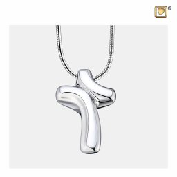 Zilveren Ashanger Design Kruis, inclusief Slangencollier