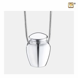 Zilveren Ashanger Klassiek Urntje, inclusief Slangencollier