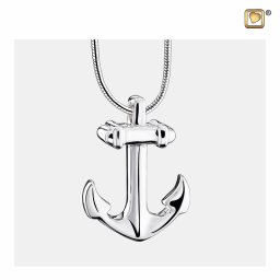 Ashanger Anker Bicolor Zilver, inclusief Design Slangencollier