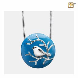 Zilveren Blauwe Ashanger Musje, inclusief Slangencollier