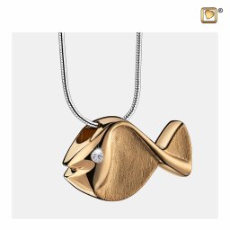 IJsmat Vergulde Ashanger Vis Zirkonia, met Design Slangencollier