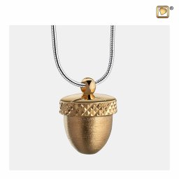Verguld Zilveren Ashanger Eikel Zirkonia, met Design Slangencollier
