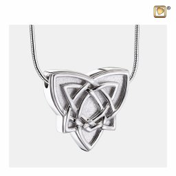 Ashanger Keltische Knoop Bicolor Zilver, inclusief Design Slangencollier