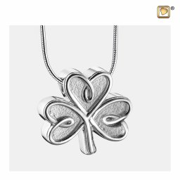 Ashanger Keltische Klaver Bicolor Zilver, inclusief Design Slangencollier
