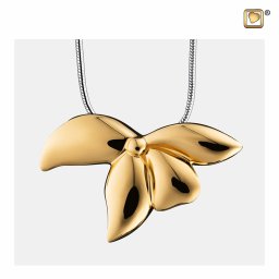 Verguld Zilveren Ashanger Orchidee, met Design Slangencollier