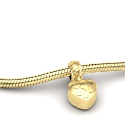 Gouden Asbedel Hart met Hartjes