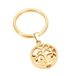 Sleutelhanger met Asbestemming Levensboom Goud