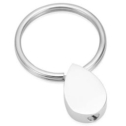 Sleutelhanger met Asbestemming Traan Zilver
