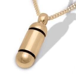 Gouden Assieraad Capsule met Zwarte Ringen