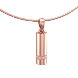 Rozegouden Ashanger Buisje met 9 Diamantjes
