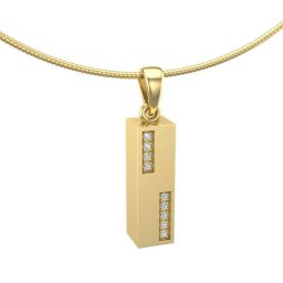 Gouden Assieraad Vierkant Buisje Diamantjes