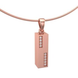 Rozegouden Assieraad Vierkant Buisje Diamantjes