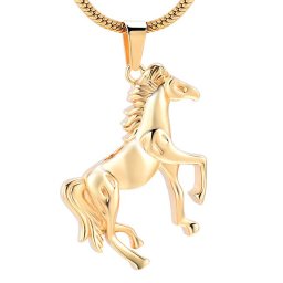 RVS Ashanger Paardje Goud, inclusief Slangencollier