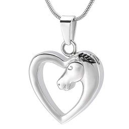 RVS Ashanger Paardenhart Zilver, inclusief Slangencollier