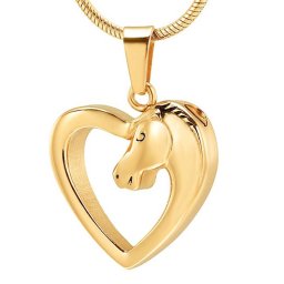 RVS Ashanger Paardenhart Goud, inclusief Slangencollier