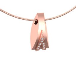 Rozegouden Assieraad Fantasy, met 8 Diamantjes