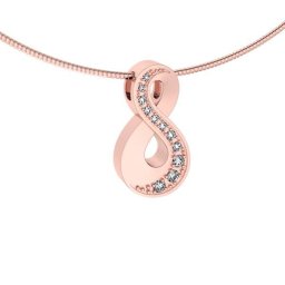 Rozegouden Ashanger Infinity, met 11 Edelsteentjes