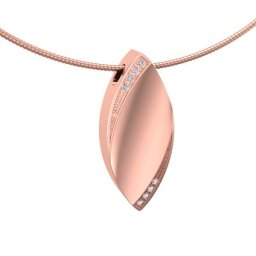 Ashanger Rozegouden Vlam met 8 Diamantjes