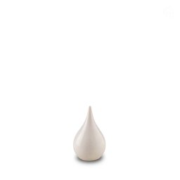 Kleine keramische Unica Urn Hoogglans Wit (0.9 liter)