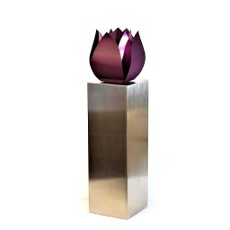 RVS Tulp Asbeeld op Kleinere RVS Assokkel (2 x 3.5 liter)