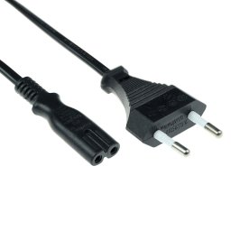 ACT AK5242 230V Stroomkabel Euro/C7 Female Zwart - 3 meter