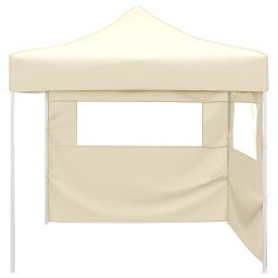 vidaXL Vouwtent met 2 wanden 291x291x315 cm crème
