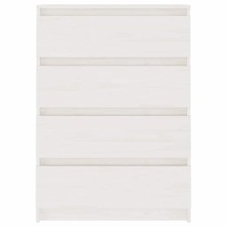 vidaXL Bijzetkast 60x36x84 cm massief grenenhout wit