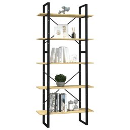 vidaXL Boekenkast met 5 schappen 80x30x175 cm massief grenenhout