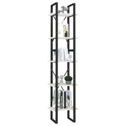 vidaXL Boekenkast met 5 schappen 40x30x175 cm grenenhout wit