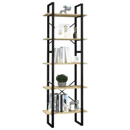 vidaXL Boekenkast met 5 schappen 60x30x175 cm massief grenenhout