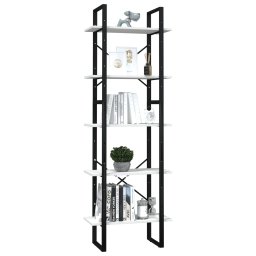 vidaXL Boekenkast met 5 schappen 60x30x175 cm massief grenenhout wit